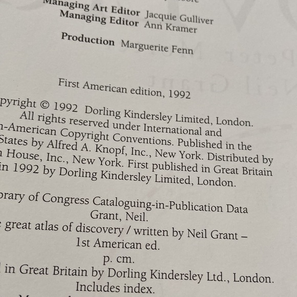 The great Atlas of discovery First American edition copyright 1992 - Picture 9 of 9